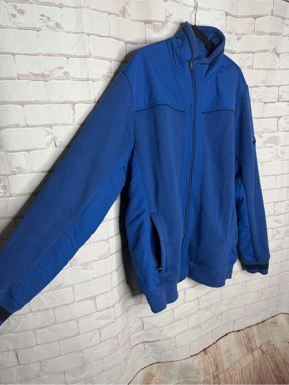 Vintage Tommy Hilfiger Blue Full Zip Track Jacket XL Athletic Casual Layer